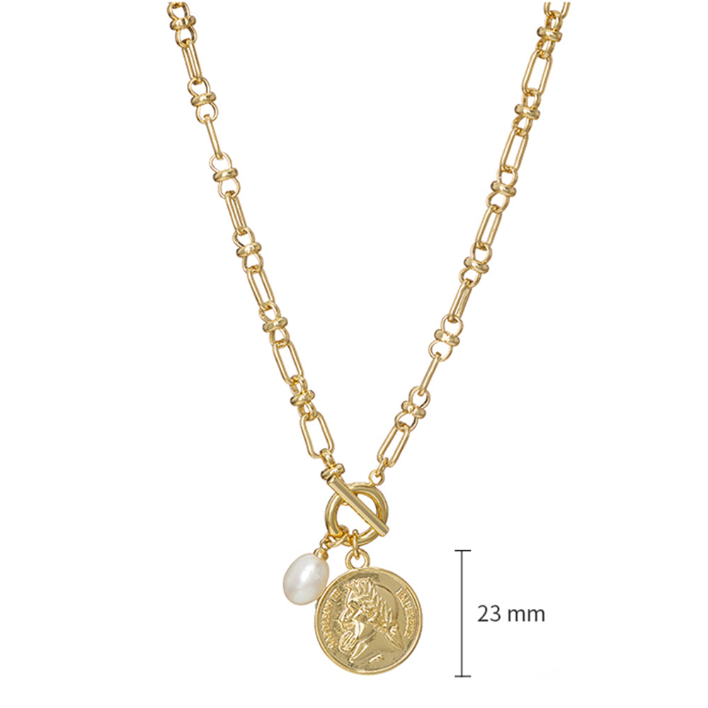 Pearl And Coin Necklace