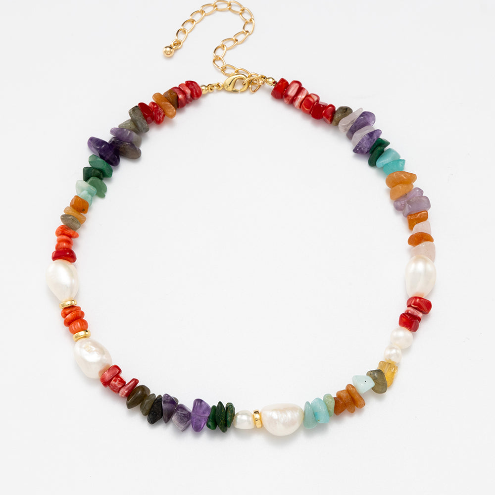 Semi-precious Natural Stone Chakra Necklace